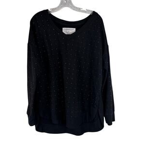 The Sweatshirt Project Womens Sweatshirt Size XL Black with Gold Stud Oversized